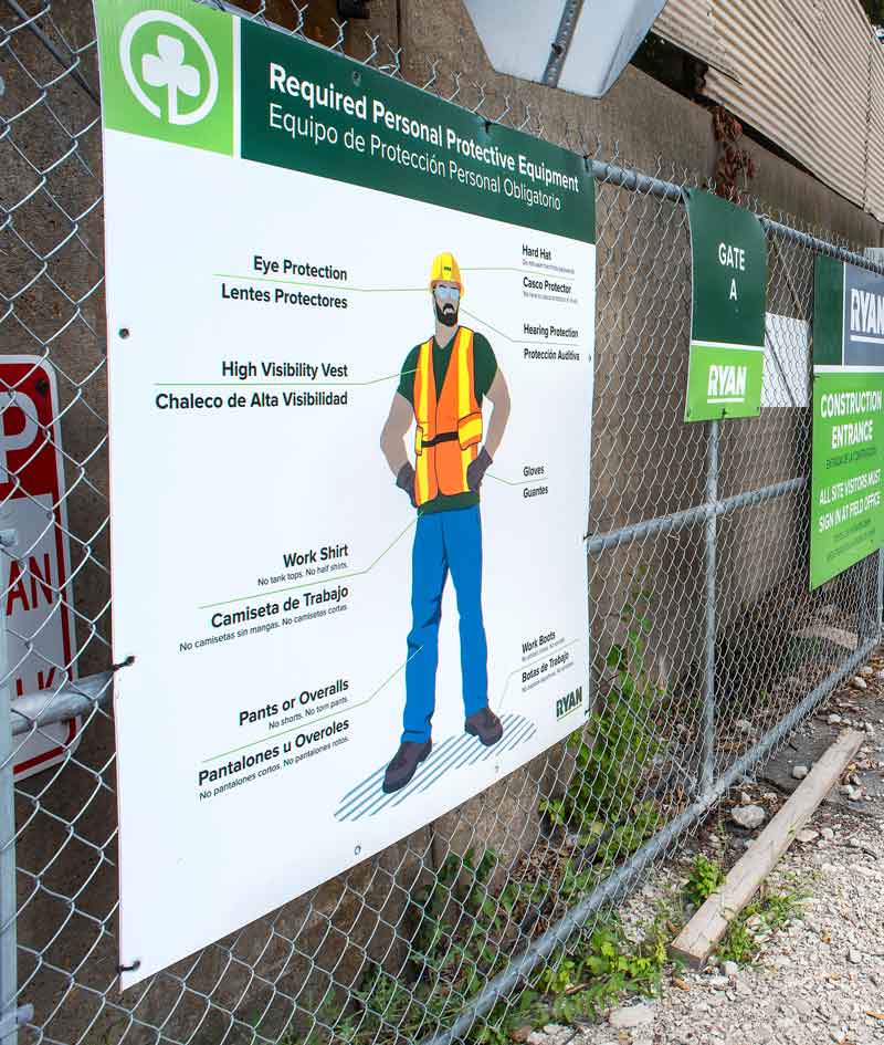 Construction Sign Personal Protective Equipment