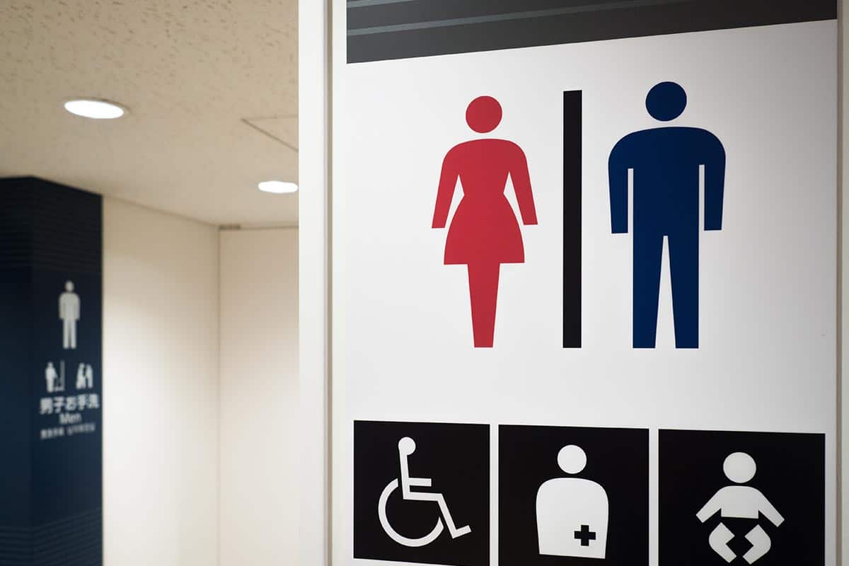 ADA Restroom - handicap - baby changing sign