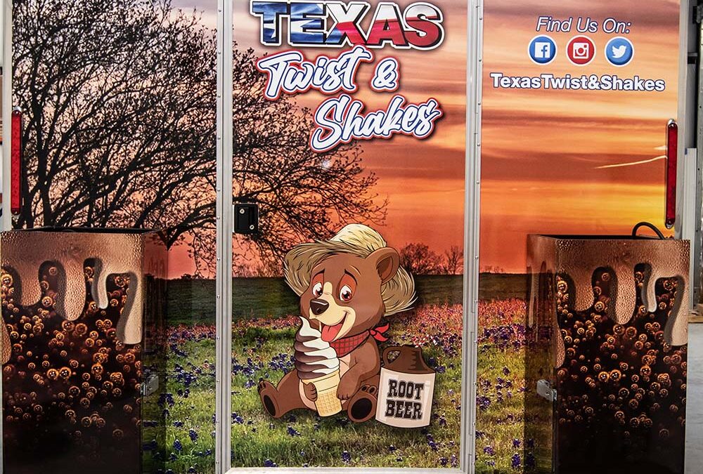 Texas Twist and Shakes Trailer Wrap