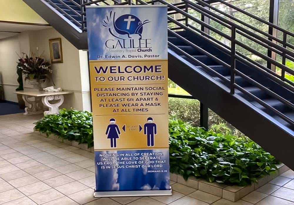 Universal_Sign_and_Graphics_Project_Gallery_04_Galilee Church COVID 19 Retractable Sign