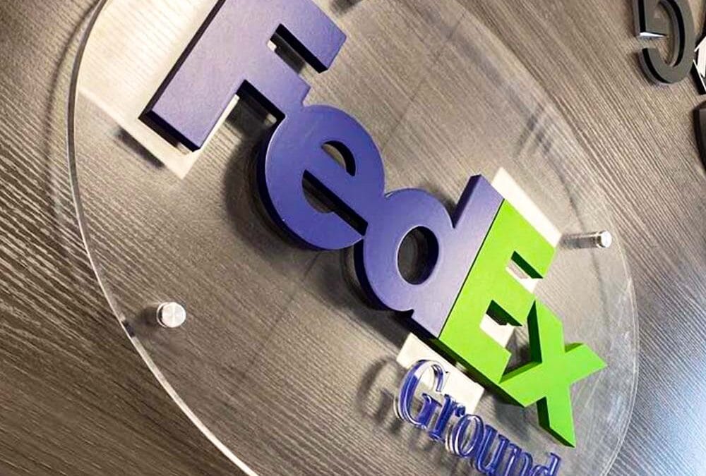 FedEx Ground Acrylic Lobby Sign