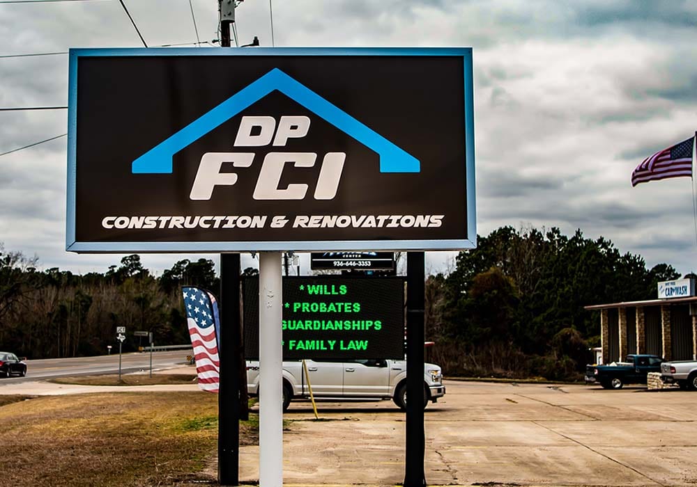Free Standing Pole Sign DP FCI Construction Pole Sign image