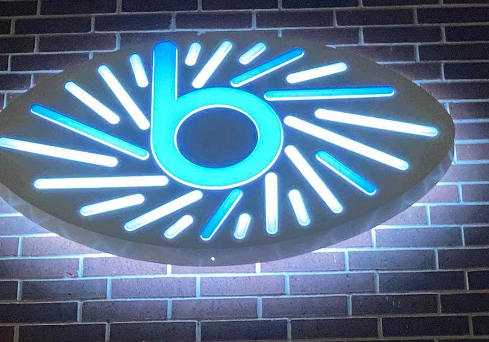 Blinc Eye Care Commercial Lighted Sign Graphic illuminated