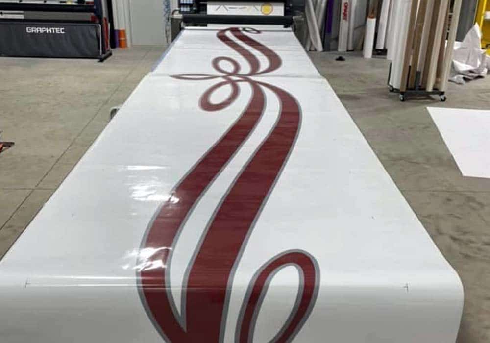 Banners in Montgomery Texas Decorative fabrication process