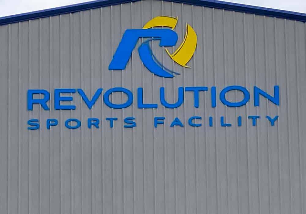 Universal_Sign_and_Graphics_Project_Gallery_Revolution Sports Facility Channel Letters Closeup