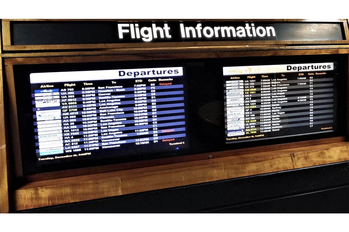 Digital Messaging Signage for Flight Information