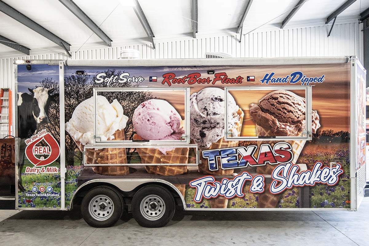 Vehicle Wraps - Ice Cream Trailer Complete view