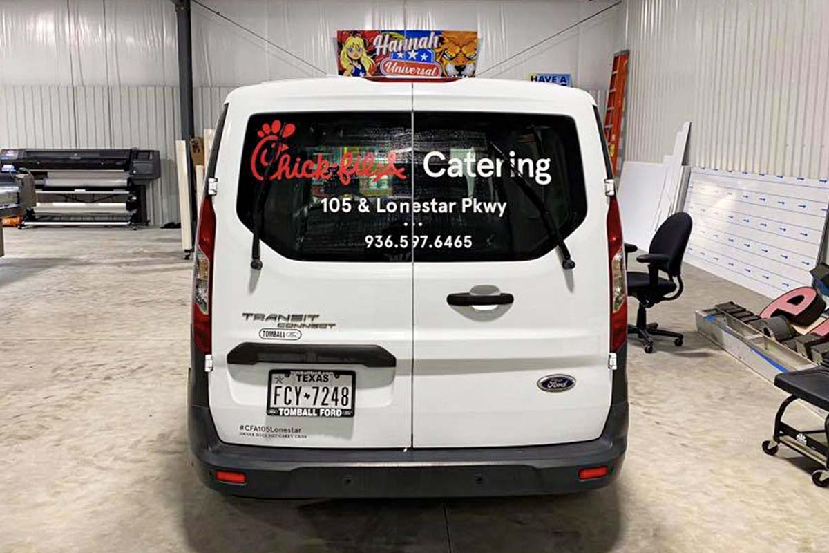 Vehicle Wraps & Graphics - Fast Food Delivery Van back side