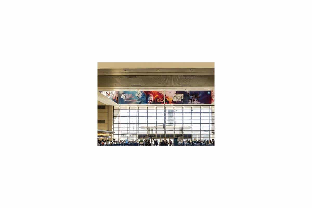Ceiling Graphics on airport