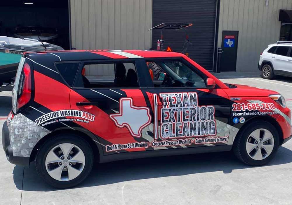 Vehicle Graphics Houston_Universal_Sign_and_Graphics_Texan Exterior Cleaning - Houston TX