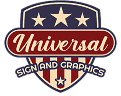 Universal sign and graphics logo