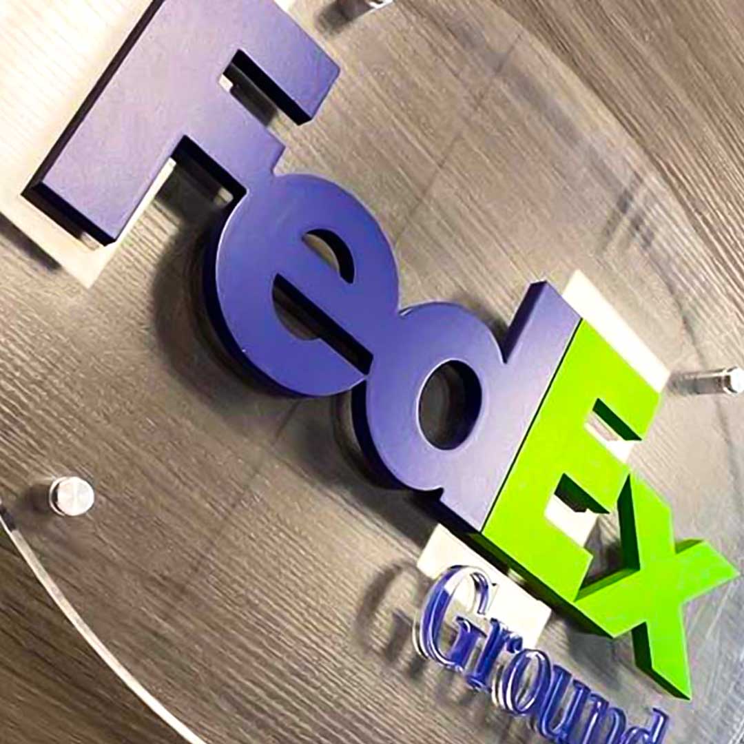 3d letters design for fedex logo